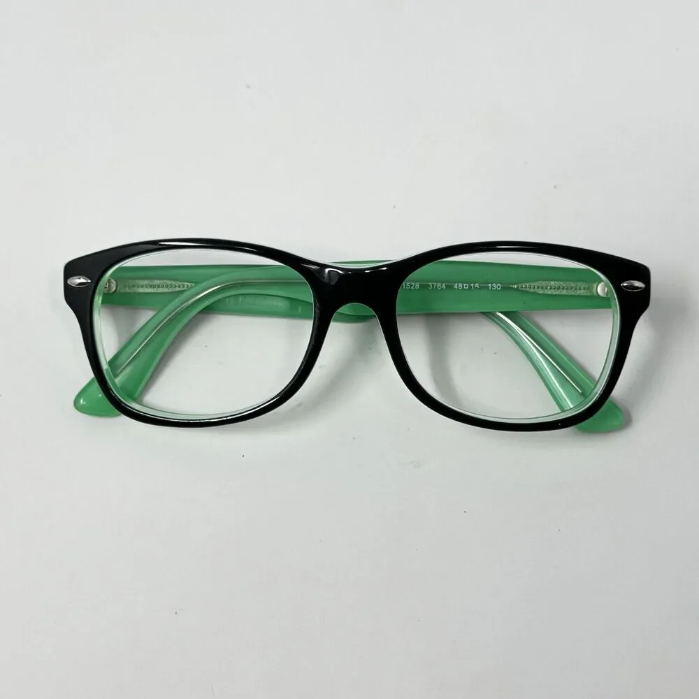 Ray-Ban RB1528 3764 Black Green Kids Eyeglass Frames 48-16-130